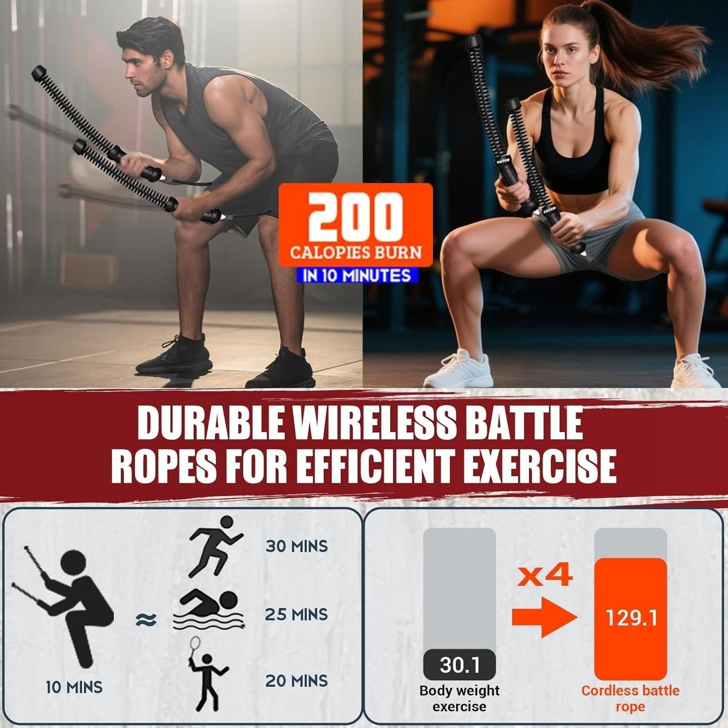 Orianaia™ Ropeless Battle Ropes